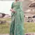 Turquoise bhagalpuri tissue, sequince work , heavy embroidery & khatli work saree