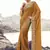 Copper satin with jaquard sequince work, heavy embroidery & khatli work saree