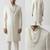 white silk blend crystal thread embroidered sherwani