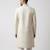 white silk blend crystal thread embroidered sherwani