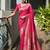 Pink soft banarasi silk paithani saree with rich zari & meena woven shiny pallu, zari butties & tassels