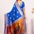 Royal blue extraordinary banarasi silk saree with resham weave peacock pallu & zari border
