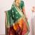 Green extraordinary banarasi silk saree with resham weave peacock pallu & zari border