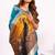 Blue extraordinary banarasi silk saree with resham weave peacock pallu & zari border