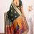 Mehendi extraordinary banarasi silk saree with resham weave peacock pallu & zari border