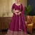 Violet japan satin sequins embroidered lehenga choli with dupatta