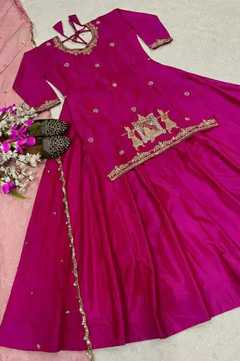 Wedding Wear Embroidery Work Pink Color Top With Lehenga Choli