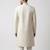 white silk blend crystal thread embroidered sherwani