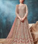 Rose net zari work semi stitched size up to 42 salwar suits