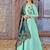 Blue art silk sequins work anarkali salwar kameez
