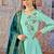Blue art silk sequins work anarkali salwar kameez