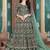 Green georgette zari work semi stitched size up to 42 salwar suits
