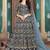Blue georgette zari work semi stitched size up to 42 salwar suits