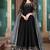Black silk zari work semi stitched size up to 42 salwar suits