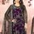 Purple net zari work semi stitched size up to 42 salwar suits