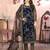 Blue net zari work semi stitched size up to 42 salwar suits