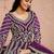 Purple net sequins work semi stitched size up to 42 salwar suits