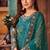 Green net sequins work semi stitched size up to 42 salwar suits