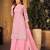 Pink net sequins work semi stitched size up to 42 salwar suits