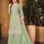 Green net sequins work semi stitched size up to 42 salwar suits