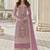 Pink net sequins work semi stitched size up to 42 salwar suits