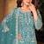 Blue net sequins work semi stitched size up to 42 salwar suits