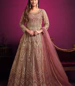 Rose net sequins work semi stitched size up to 42 salwar suits
