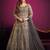 Grey net sequins work semi stitched size up to 42 salwar suits