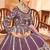 Purple art silk sequins work semi stitched size up to 42 salwar suits