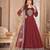 Maroon art silk sequins work semi stitched size up to 42 salwar suits