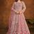 Pink net thread work semi stitched size up to 42 salwar suits