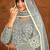 Grey net thread work semi stitched size up to 42 salwar suits