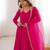 Rani Pink partywear anarkali dress with dupatta