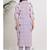  women's cotton calf length 3/4th sleeve v-neck floral printed anarkali kurta with printed pant & dupatta
