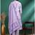 Yash gallery women's cotton buta print a-line kurta paired with elastic bottom and duptta (lavender)