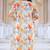 Yash gallery women's cotton slub floral print calf length mandarin collar straight kurta with pant (multi)