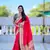  Hot pink color zari weawing Meenakari design  Pethani silk saree