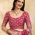 Pink jaquard silk woven zari work traditional saree with unstitch blouse