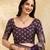 Purple jaquard silk woven zari work traditional saree with unstitch blouse