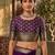 Purple jaquard silk woven zari work traditional saree with unstitch blouse