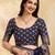 Navyblue jaquard silk woven zari work traditional saree with unstitch blouse
