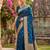 Morpeach jaquard silk woven zari work traditional saree with unstitch blouse