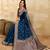 Morpeach jaquard silk woven zari work traditional saree with unstitch blouse