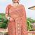 Light brown sequin zari embroidered net saree sari for women