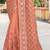 Light brown sequin zari embroidered net saree sari for women