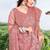 Pink sequin zari embroidered net saree sari for women