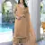 Light-brown embroidered modal satin stitched straight cut kurta culottes dupatta readymade suits