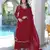 Maroon embroidered modal satin stitched straight cut kurta culottes dupatta readymade suits
