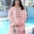 Light-pink embroidered art silk stitched straight cut kurta pants dupatta readymade suits