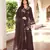 Brown embroidered art silk stitched straight cut kurta culottes dupatta readymade suits